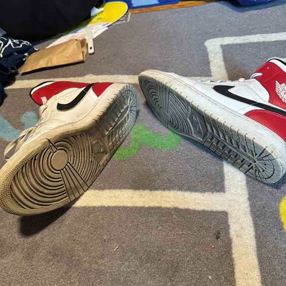 Jordan Mid 1 white black gym red - Picture 3 of 6